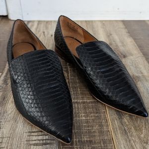 Franco Sarto snake skin slides size 7